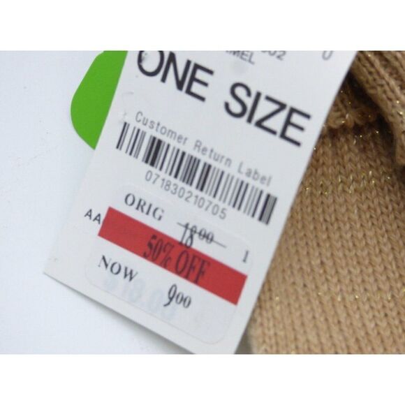 $38.00 Style & Co Women's Solid Shine Cuff Beanie, and Tech-tip Gloves, Camel - Picture 8 of 9